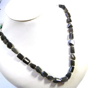 Black Moonstone Beaded Silver Necklace Jewelry For Emotional Balance And Enhances Creativity 