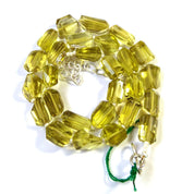 Lemon Quartz Gemstone Beaded Silver Necklace February Birthstone Jewelry For Stimulates The Mind And Enhances Clarity 