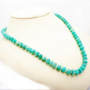 Amazonite Gemstone Beaded Silver Necklace Jewelry For Problem-Solving And Stress Relief 