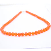 Carnelian Gemstone Beaded Silver Necklace July Birthstone Jewelry For Stimulates Creativity And Enhances Self-Confidence 