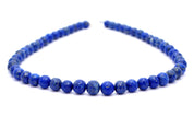 Lapis Lazuli Gemstone Beaded Silver Necklace Jewelry For Wisdom And Reduces Stress 