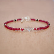 Herkimar Diamond Gemstone Beaded Silver Bracelet April Birthstone Jewelry For Amplifies Energy And Increased Clarity 