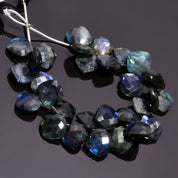 Natural Blue Labradorite  Beaded Fine Gemstone Bracelet 