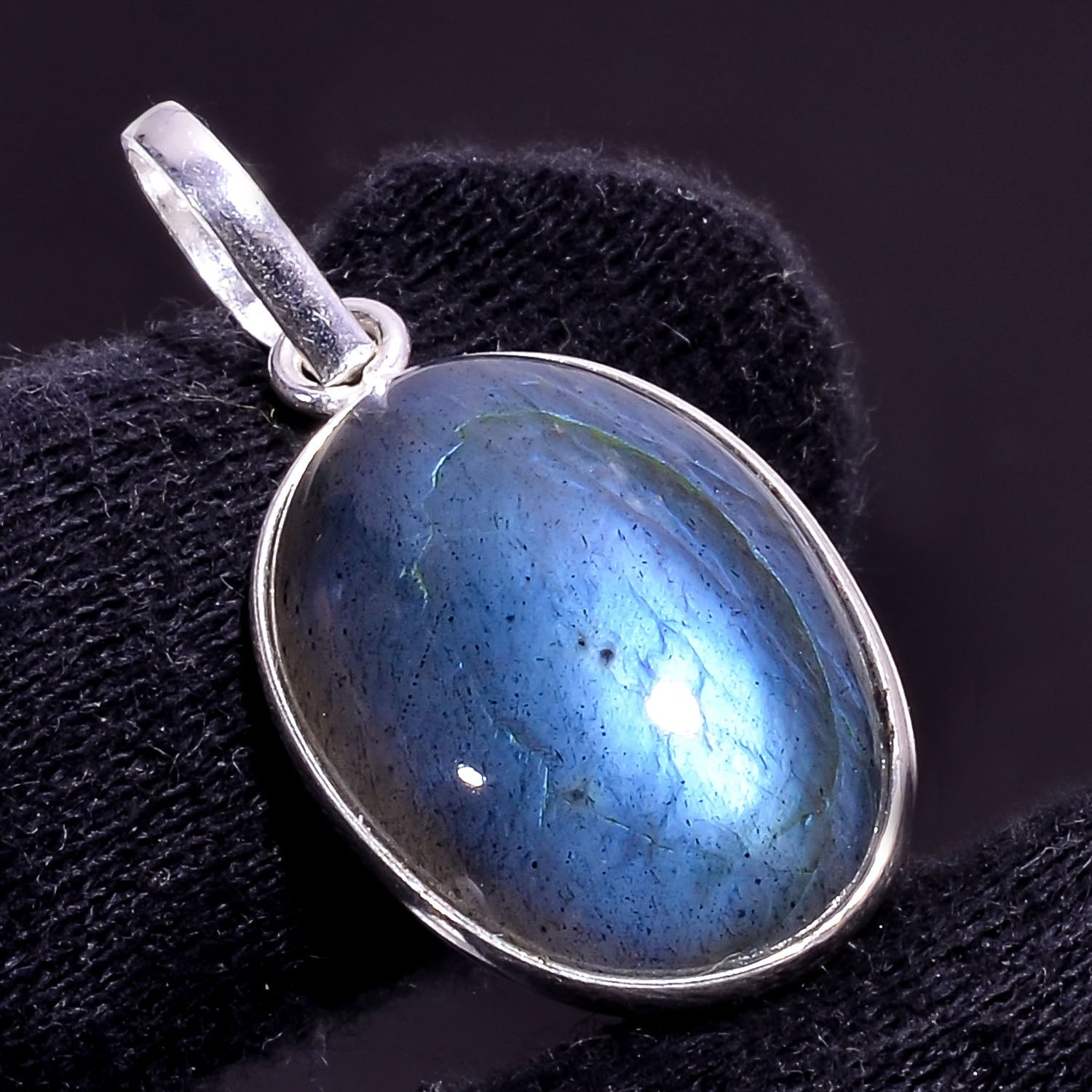 Natural Blue Labradorite Pendant Fine Gemstone Pendant 