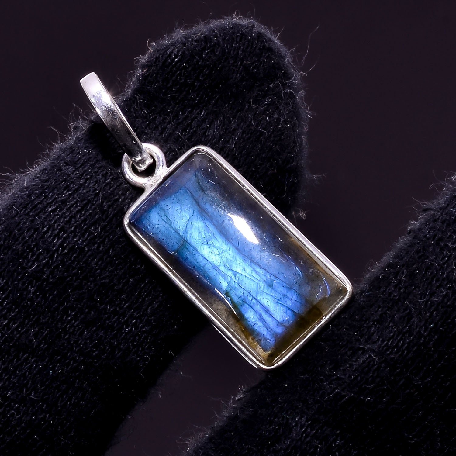 Natural Blue Labradorite Pendant Fine Gemstone Pendant 