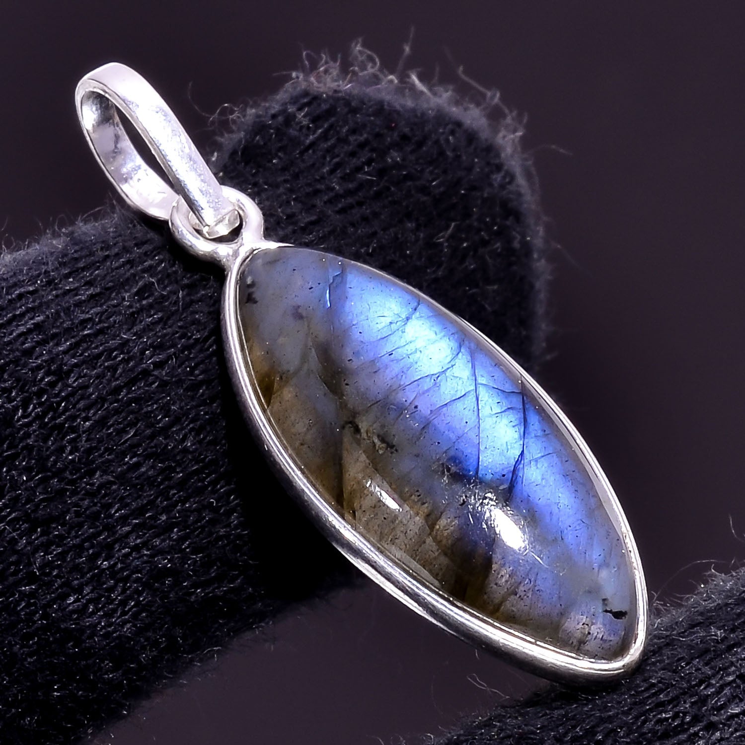 Natural Blue Labradorite Pendant Fine Gemstone Pendant 