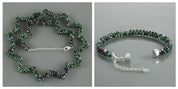 Handmade Sterling Silver Jewelry, Healing Power Beaded Star Design Necklace & Bracelet Set,