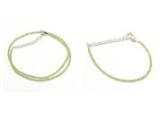 Natural Peridot Adjustable Chain Necklace & Bracelet | 925 Sterling Silver Fine Jewelry | August Birthstone Gifts